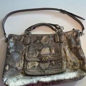 Coach Snake Print Handbag